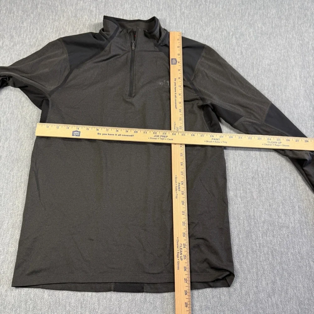 The North Face Shirt Mens Medium Black FlashDry XD 1/4 Zip Pullover Athletic Tec